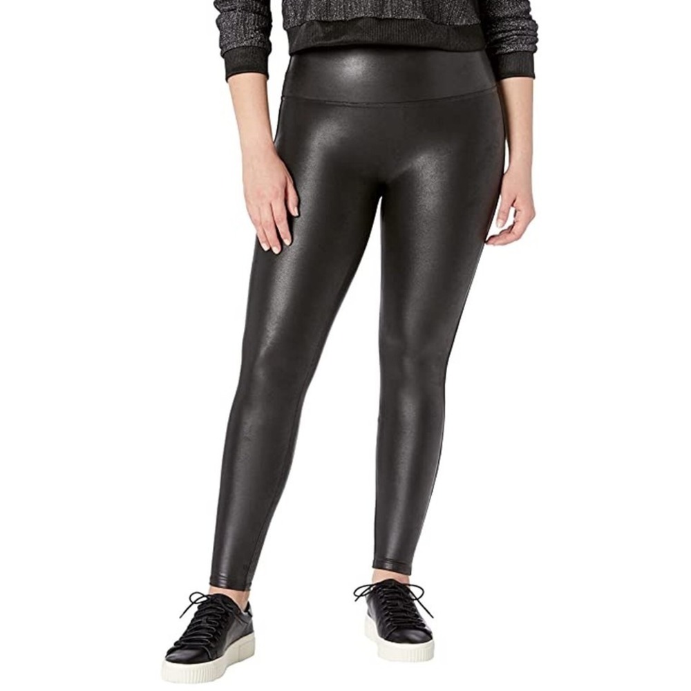 Spanx Faux‎ Leather Leggings - Black, Size XL